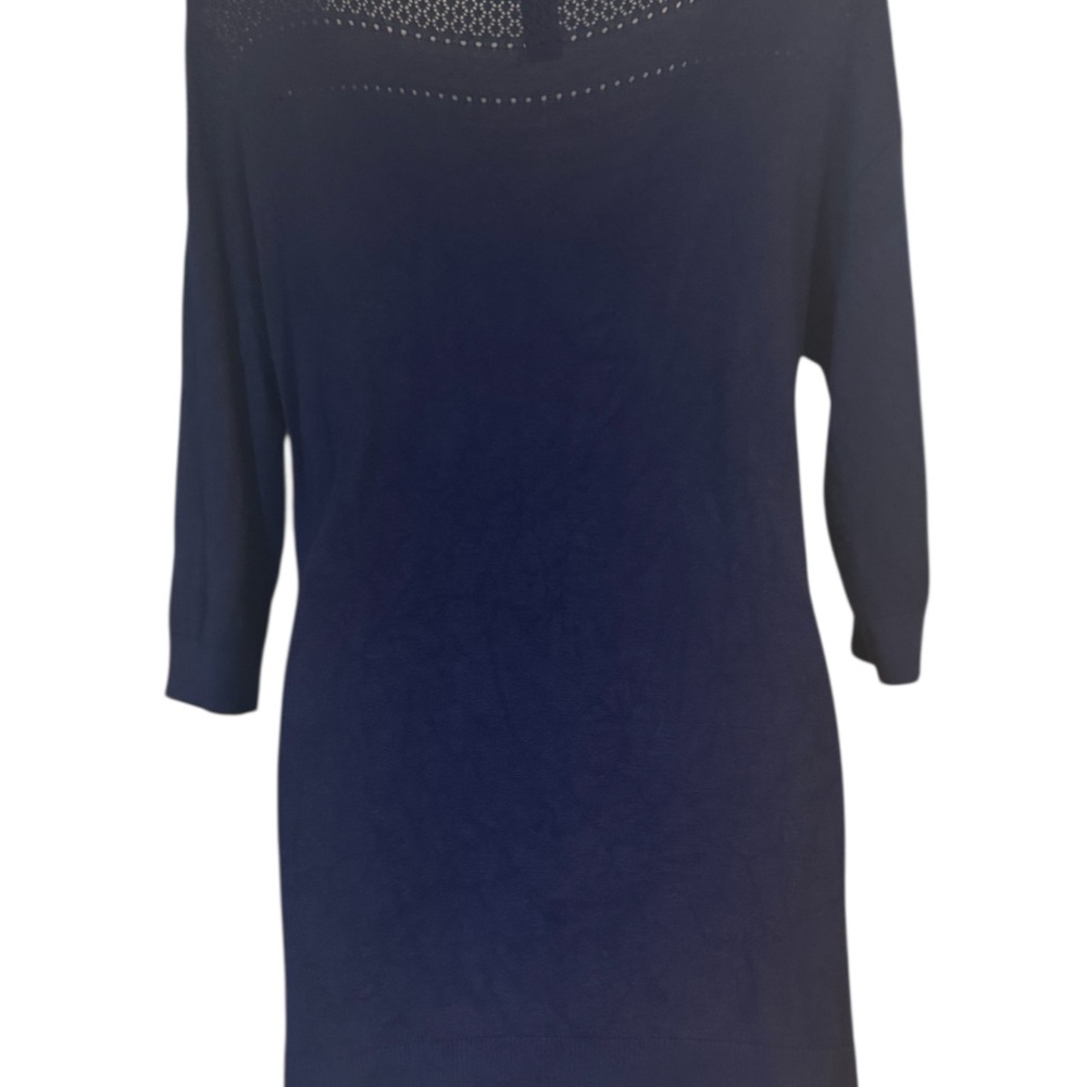 WHBM   NAVY SWEATER w/SEQUIN DETAIL     MEDIUM   #A - Picture 6 of 8